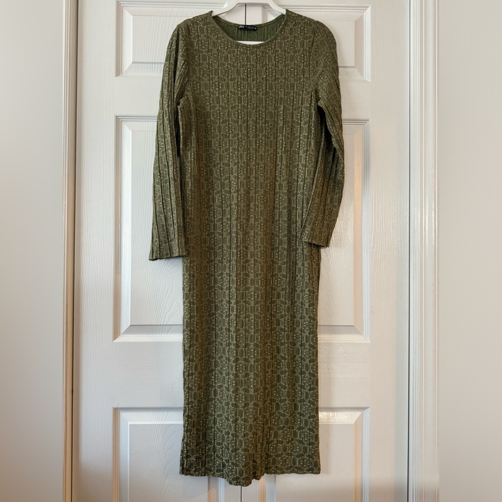 Zara midi jacquard dress